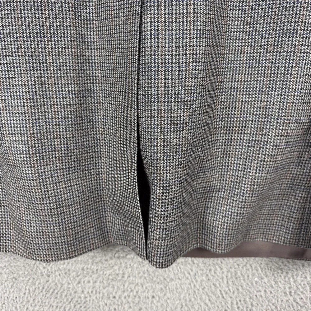 Lauren Ralph Lauren Blazer Mens 44L Houndstooth Silk‎ Wool Two Button Sport Coat